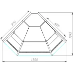 фото Витрина холодильная напольная ПОЛЮС GC95 VM-5 0430 (ВХСу-1 внешний 90 Carboma GC95 INOX) (0430 цвет по схеме)