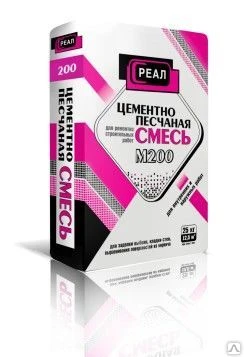 Фото Цементно-Песчаная смесь «РЕАЛ» М200 зимняя 25 кг