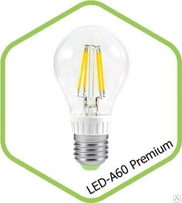 Фото Лампа светодиодная LED-A60-PREMIUM 10Вт 160-260В Е27 4000К 900Лм прозр. ASD