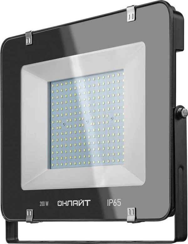 Фото Прожектор светодиодный 14 345 OFL-200-6.5K-BL-IP65-LED 200Вт 6500К IP65 18000лм черн. ОНЛАЙТ 14345