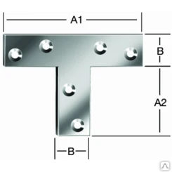 Фото Т- образный соединитель 40х150х125х2мм, оцинк.
