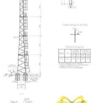 фото Прожекторная мачта ПМС-24,0 с 3 промежуточными площадками для отдыха