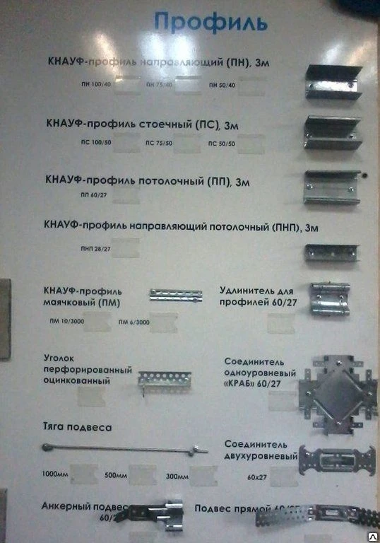 Фото КНАУФ-профиль направляющий (ПН)