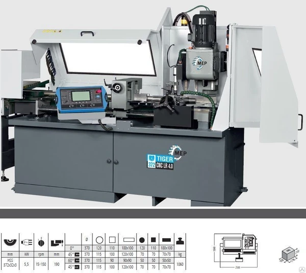 Фото Автоматический колонный дисковый станок MEP TIGER 372 CNC LR 4.0