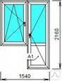 фото Блок балконный ПВХ, размер 1540х2160, 58мм/24мм
