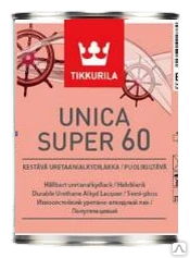 Фото Лак алкидный UNICA SUPER EP 60 полуглянцевый 0,9 л Tikkurila