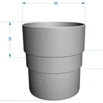 Фото №2 Муфта водосточной трубы пломбир Дёке PREMIUM