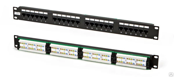 Фото Патч-панель 10", 1U, 12 портов RJ-45, UTP, 5E.