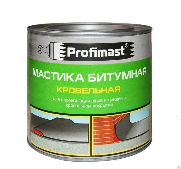 Фото Мастика битумная кровельная PROFIMAST 2л (1,9кг)