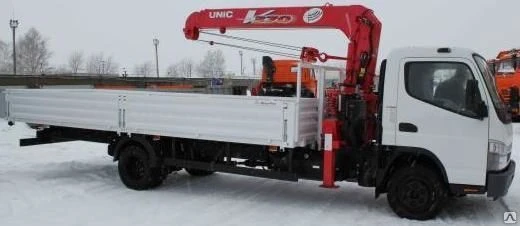 Фото Бортовой с КМУ UNIC URV374 на шасси MITSUBISHI FUSO