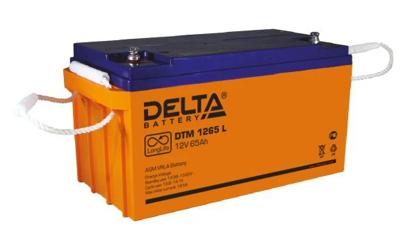 Фото Аккумуляторная батарея DELTA DTM 1265L (65Ач, 12В)