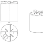 Фото №2 Емкость Т 10 000л литров цилиндрическая вертикальная, пластиковая