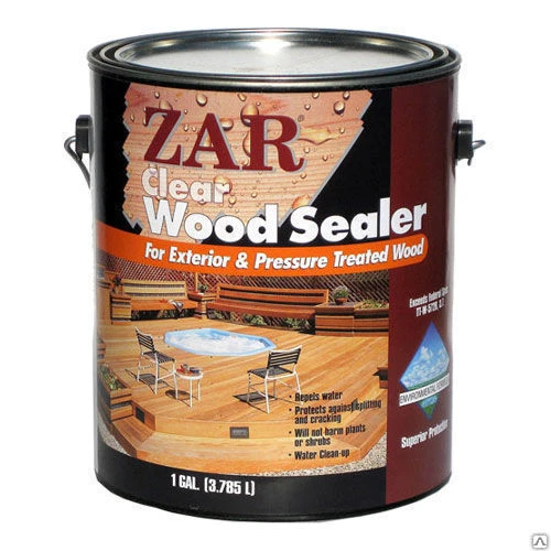 Фото Пропитка ZAR CLEAR WOOD SEALER 3,78 в уп. 2шт