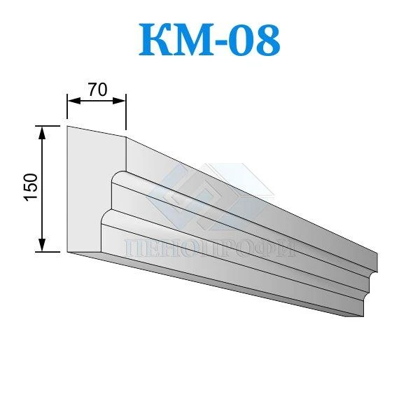 Фото Фасадные межэтажные карнизы из пенопласта (пенополистирола) КМ-08 ПСБ-С-25Ф