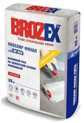 Фото Наливной пол на цементной основе NF-420 Нивелир Финал Brozex 20кг