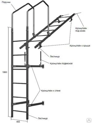 Фото Кронштейн подвесной для лестницы шт.