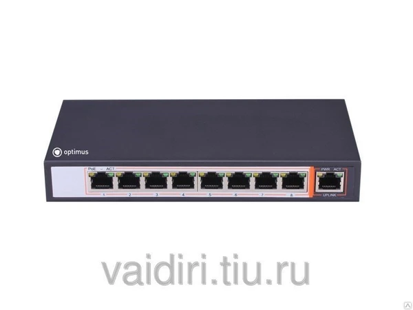 Фото Коммутатор PoE Optimus UM1-E9/8P mini