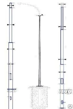 Фото Опора граненая марки ОГКС-0,4-8,0-2,0