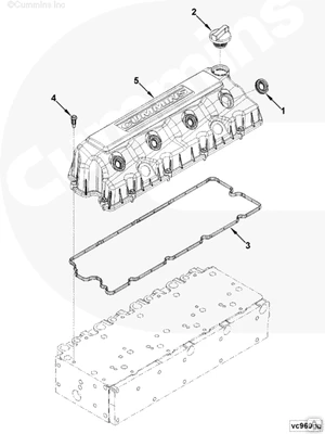 Фото Прокладка клапанной крышки на двигатель Cummins ISF3.8 4946239