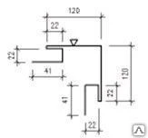 Фото Планка угла наружного сложного ПУНС 120х120х2000 Woodstock ПЭ, стандарт