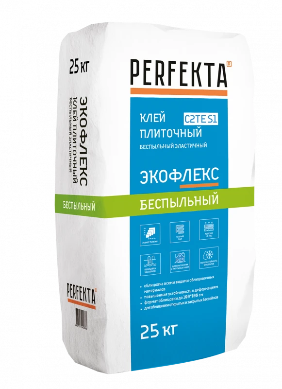 Фото Клей эластичный Perfekta Ecoflex Green line Dust free, 25 кг