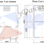 Фото №2 Каркасный дом 34м (4х4;3х6)+терраса 4х2