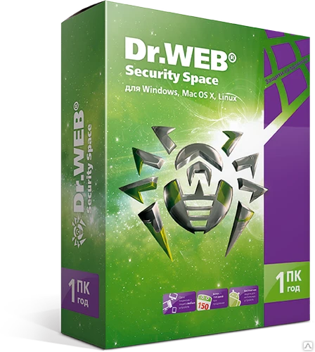 Фото Антивирус Dr.Web Security Space, 1 компьютер на 1 год