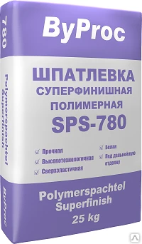 Фото Шпатлевка гипсовая суперфинишная полимерная SPS-780 25 кг