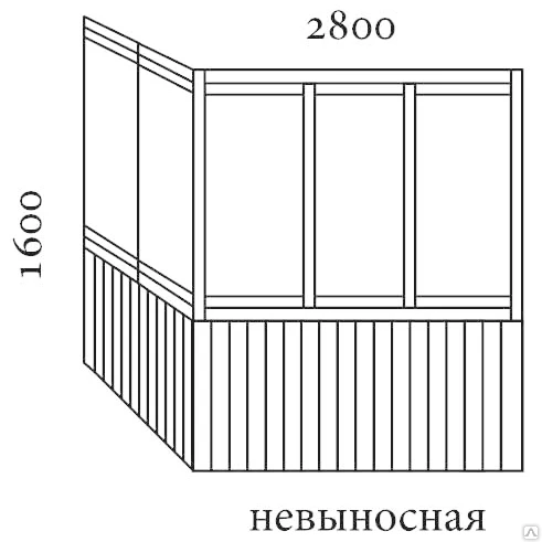 Фото Балкон Г - образный не выносной