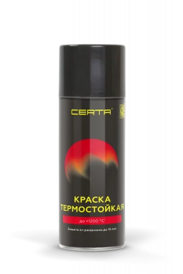 Фото Эмаль термостойкая антикоррозионная «CERTA®». Аэрозоль 0,52 л Серый Графит