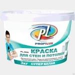 фото Профилюкс Профессионал EXTRA WHITE ВД краска акриловая белая, 13 кг