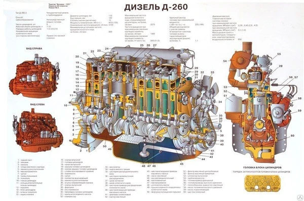 Фото Двигатель мтз 1221 Д 260.2