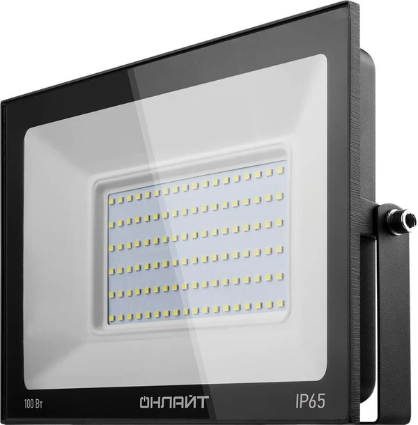 Фото Прожектор светодиодный 61 948 OFL-100-6K-BL-IP65-LED 100Вт 6000К IP65 8000лм черн. ОНЛАЙТ 61948