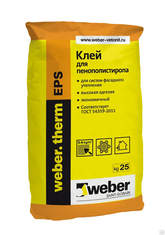 Фото Клей weber.therm EPS для п/полистир. плит Weber-Vetonit