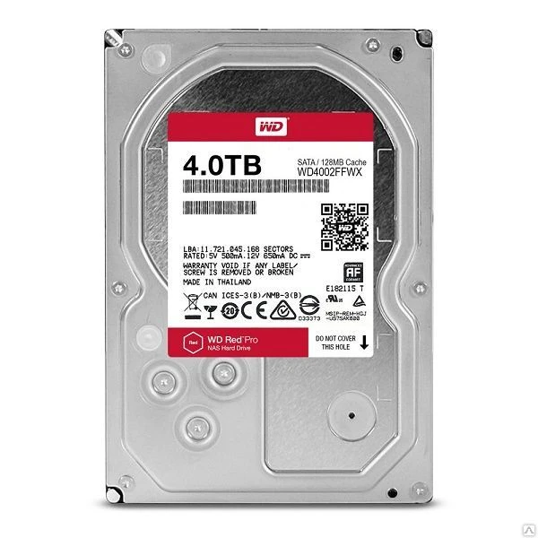 Фото Жесткий диск 3.5" 4Tb WesternDigital WD Red Pro WD4002FFWX, 
7200rpm, 128Mb