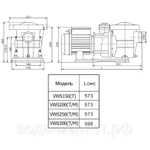 Фото №3 Насос AquaViva LX STP250M/VWS250M 27 м³/ч (2,5HP, 220В)