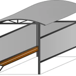 фото Металлическая беседка для курения 2х2м h=2,5м