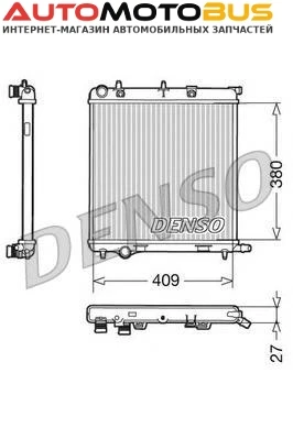 Фото Радиатор, охлаждение двигателя DENSO DRM21026 Радиатор охл. ДВС PSA 207 06