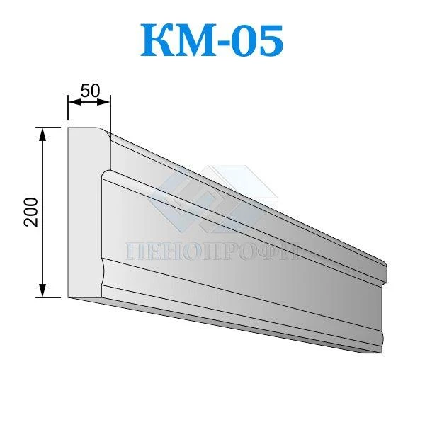 Фото Фасадные межэтажные карнизы из пенопласта (пенополистирола) КМ-05 ПСБ-С-25Ф