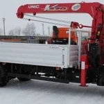 фото Бортовой с КМУ UNIC URV374 на шасси MITSUBISHI FUSO