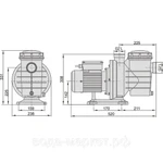 Фото №2 Насос AquaViva LX SWIM075M 16 м³/ч (1,2HP, 220В)