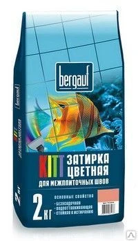 Фото Bergauf Кitt затирка для швов розовая 2кг