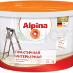 фото Краска вд интер 10л практичная бел мат Alpina (1/40) П