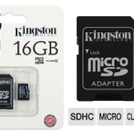 фото Карта памяти Kingston micro SD 16gb. class 10