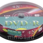 фото Диск VS  DVD+R 8,5 Gb Double Layer(уп.10шт.в пл.кор.) Print/200/