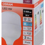 Фото №3 Лампа светодиодная LED HW T 50Вт (замена 500Вт) матовая 6500К холод. бел. E27/E40 5000лм угол пучка 200град. 140-265В PF&gt;/=09 OSRAM 4058075576872