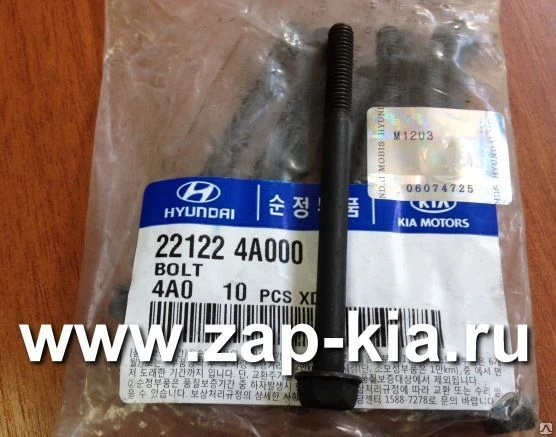 Фото Болт постели распредвалов Kia Sorento D4CB 2.5 22122-4A000 221224A000.