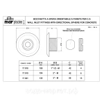 Фото №3 Форсунка стеновая под бетон Marpiscine 17018 (1.5") нерж.сталь