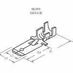 Фото №2 Клемма плоская (штекер-6.3мм) 1-1.5кв.мм (DJ611-6.3B) Rexant 08-0911