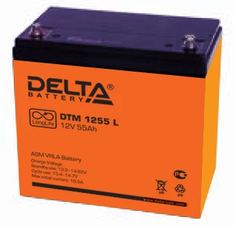 Фото Аккумуляторная батарея DELTA DTM 1255L (55Ач, 12В)